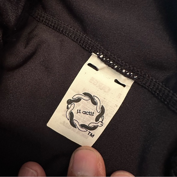 j.t. actif Women's Three Stripe Black Active Yoga Leggings Size Large - Picture 5 of 10